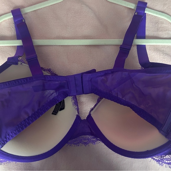 Victoria's Secret Purple Lace Bra with Rhinestone Straps - Picture 2 of 3
